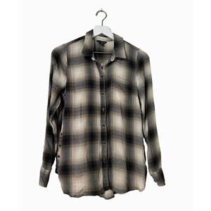 Lucky Brand Shirt Plaid Button-Down Shirt Size Medium